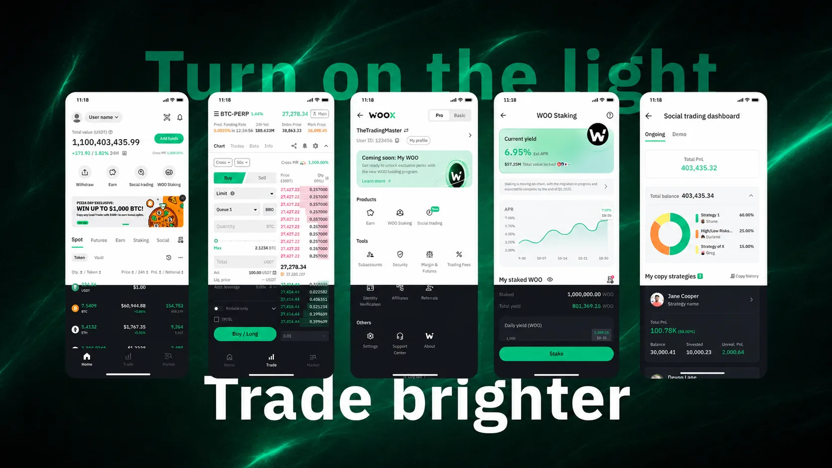 WOO X Light Mode — before and after