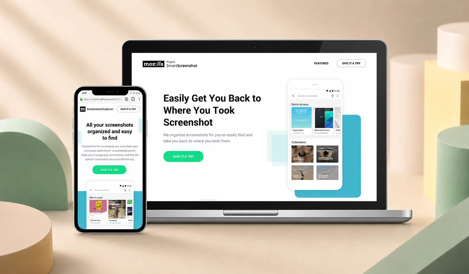 ScreenshotGo landing page used for market sizing
